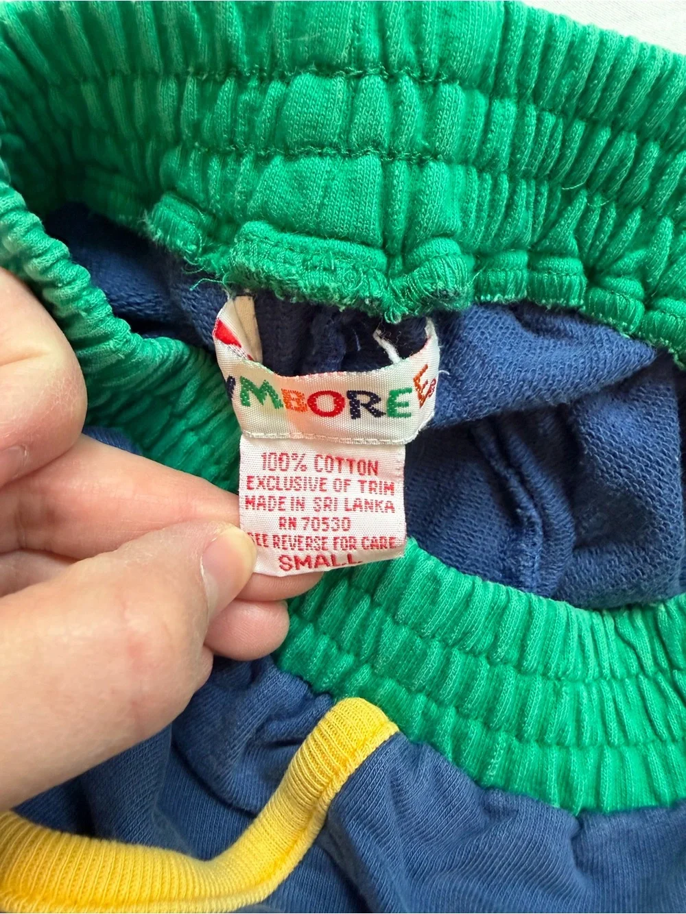 Gymboree Vintage 90s Color block Baby Pants Size Small Colorful *flaws*